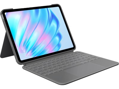 Logitech Combo Touch till iPad Air 11-tum M2, bakbelyst tangentbord med styrplatta, nordiskt - Grå#1