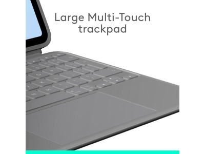 Logitech Combo Touch till iPad Air 11-tum M2, bakbelyst tangentbord med styrplatta, nordiskt - Grå#3