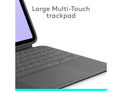 Logitech Combo Touch till iPad Pro 11-tum M4, bakbelyst tangentbord med styrplatta, nordiskt - Grafit#4