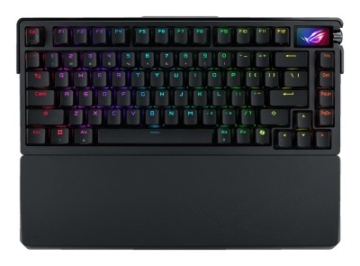 Asus ROG Azoth Extreme 75% Wireless Gaming Keyboard, RF/Bluetooth/USB, OLED display, nordiskt - Svart