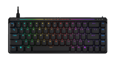 Asus ROG Falchion Ace HFX 65% Analog Gaming Keyboard, HFX Magnetic Switches, Aura RGB, nordiskt - Svart