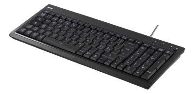Deltaco Compact Keyboard med blå bakgrundsbelysning, USB, nordiskt