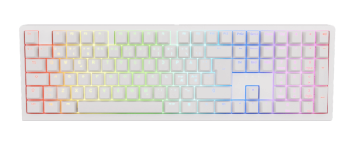 Ducky Zero 6108 White Fullsize Wireless (Tri-mode) RGB, Cherry MX2A Brown - Vit