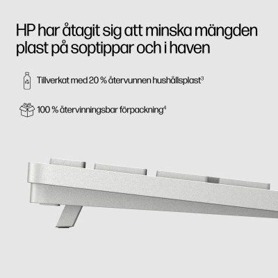 HP 970 Programmable Wireless Keyboard PC/Mac, RF/Bluetooth, bakbelyst, laddningsbart, svenskt#6