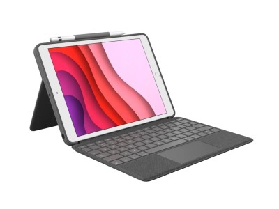 Logitech Combo Touch till iPad 10.2", bakbelyst tangentbord med styrplatta, nordiskt - Svart#1