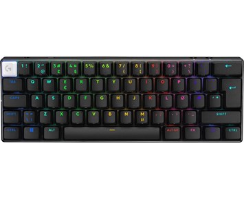 Logitech G Pro X 60 Lightspeed, TKL 60%, optiskt Tactile, LightSync RGB - Svart