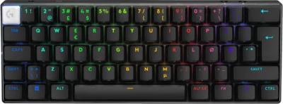 Logitech G Pro X 60 Lightspeed, TKL 60%, optiskt Linear, LightSync RGB - Svart#3