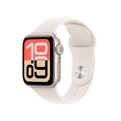 Apple Watch SE 3 GPS + Cellular 40mm Stjärnglans Aluminiumboett med Stjärnglans Sportband - M/L