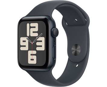 Apple Watch SE GPS 44mm Midnatt Aluminiumboett med Midnatt Sport Band - M/L