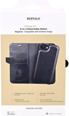 Plånboksfodral BUFFALO 2in1 Leather 3 card MagSeries iPhone 16e/17e - Svart#2