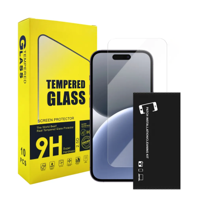 Skärmskydd härdat glas till iPhone 16, inkl. montering