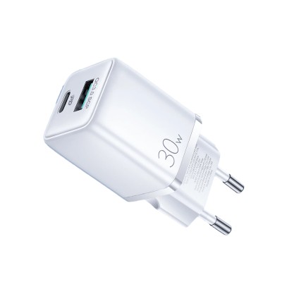 SiGN Mini Snabbladdare USB-A & USB-C, PD & Q.C3.0, 3A, 30W - Vit