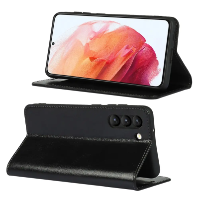 Samsung Galaxy S21 FE premium plånboksfodral - Svart#3