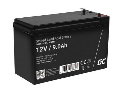 Batteri Green Cell 12V/9Ah, 5 års beräknad livslängd