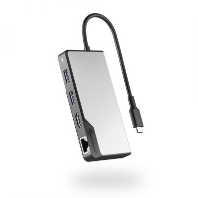 ALOGIC USB-C Fusion Alpha V2 5-i-1 Hub med HDMI, USB, Ethernet och Power Delivery - Rymdgrå