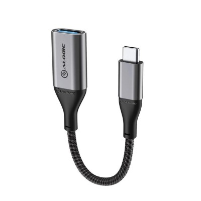 ALOGIC Ultra USB-C till USB-A adapter 15 cm - Rymdgrå