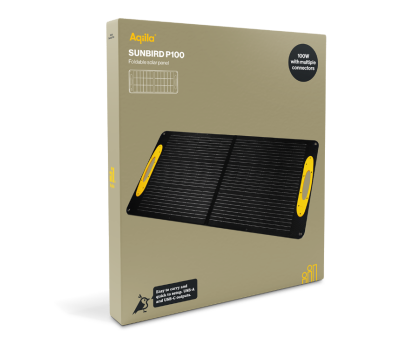 Aqiila Solar Panel Sunbird P100, 100W, ihopfällbar#4