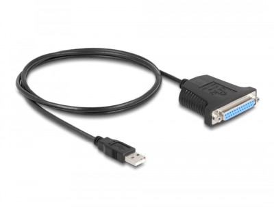 Adapter DeLOCK USB 1.1 till parallellport 25-pin hona, kabel 0,8 m