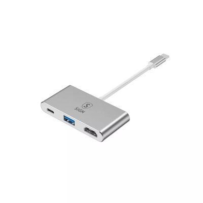 Adapter SIGN USB-C Hubb till HDMI 4K, USB-A 3.0 och USB-C 100W