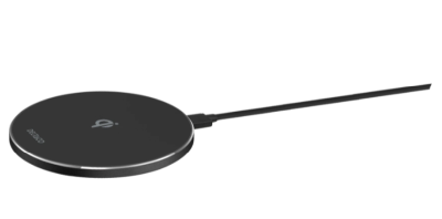 Deltaco Wireless charger, 15W, USB-C, Qi-certifierad, LED-ring - Svart