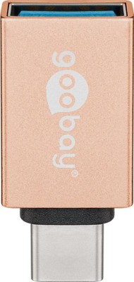 Goobay USB-C adapter - USB 3.0 A port guld
