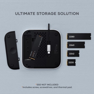 Satechi Mac Mini M4 Stand & Hub med M.2 NVMe SSD-plats#2