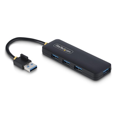 StarTech.com 4-Port USB-A Hub, 5Gbps, Bus Powered, Small Travel Mini Hub - Hubb - 4 x USB 3.2 Gen 1 - skrivbordsmodell