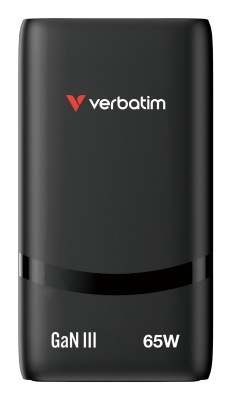 Väggladdare Verbatim Fold 'n' Go GaN Charger 65W, 2xUSB-C - Svart#3