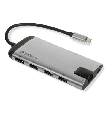 Hub USB-C till USB-C/3USB3/HDMI/GLAN/kortläs Verbatim