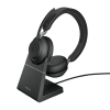 Jabra Evolve2 65 Link380a MS Stereo, Bluetooth, inkl. laddningsställ - Svart