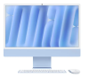 Apple iMac 24", Apple M4 10-Core CPU 10-Core GPU, 32 GB, 1 TB SSD, svenskt tangentbord med numerisk del - Blå#1