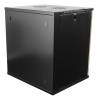 19" Skåp DELTACO 12U, 540x450x580mm, stående eller väggmonterat, glasdörr - Svart#3