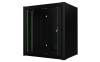 19" Skåp Lanview 12U Rack Wall Mount, 600x450x645mm, väggmonterat, glasdörr - Svart#1