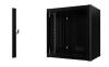 19" Skåp Lanview 12U Rack Wall Mount, 600x450x645mm, väggmonterat, glasdörr - Svart#2