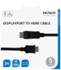 DisplayPort till HDMI-kabel, 4K@30Hz, DP 1.2, 2 meter - Svart#2