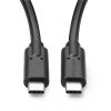 MicroConnect USB-C 3.2 Gen.2, rak-rak, 20Gbps, 100W, 0,25m - Svart#2