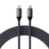 USB-C-kabel Satechi, 100W laddning, 480Mbps dataöverföring, 2 meter - Gråsvart#3