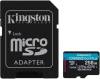 Micro Secure Digital SDXC 256 GB Kingston Canvas Go! Plus Gen4, 200/160 MB/sek, Class 10, UHS-I U3, V30, A2, inkl. SD-adapter