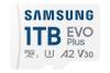 Micro Secure Digital SDXC 1 TB Samsung EVO Plus, 160/160 MB/sek, Class 10, UHS-I V30, U3, A2, inkl. SD-adapter