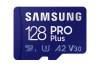 Micro Secure Digital SDXC 128 GB Samsung PRO Plus, 160/120 MB/sek, UHS-I U3 Class10 A2 V30